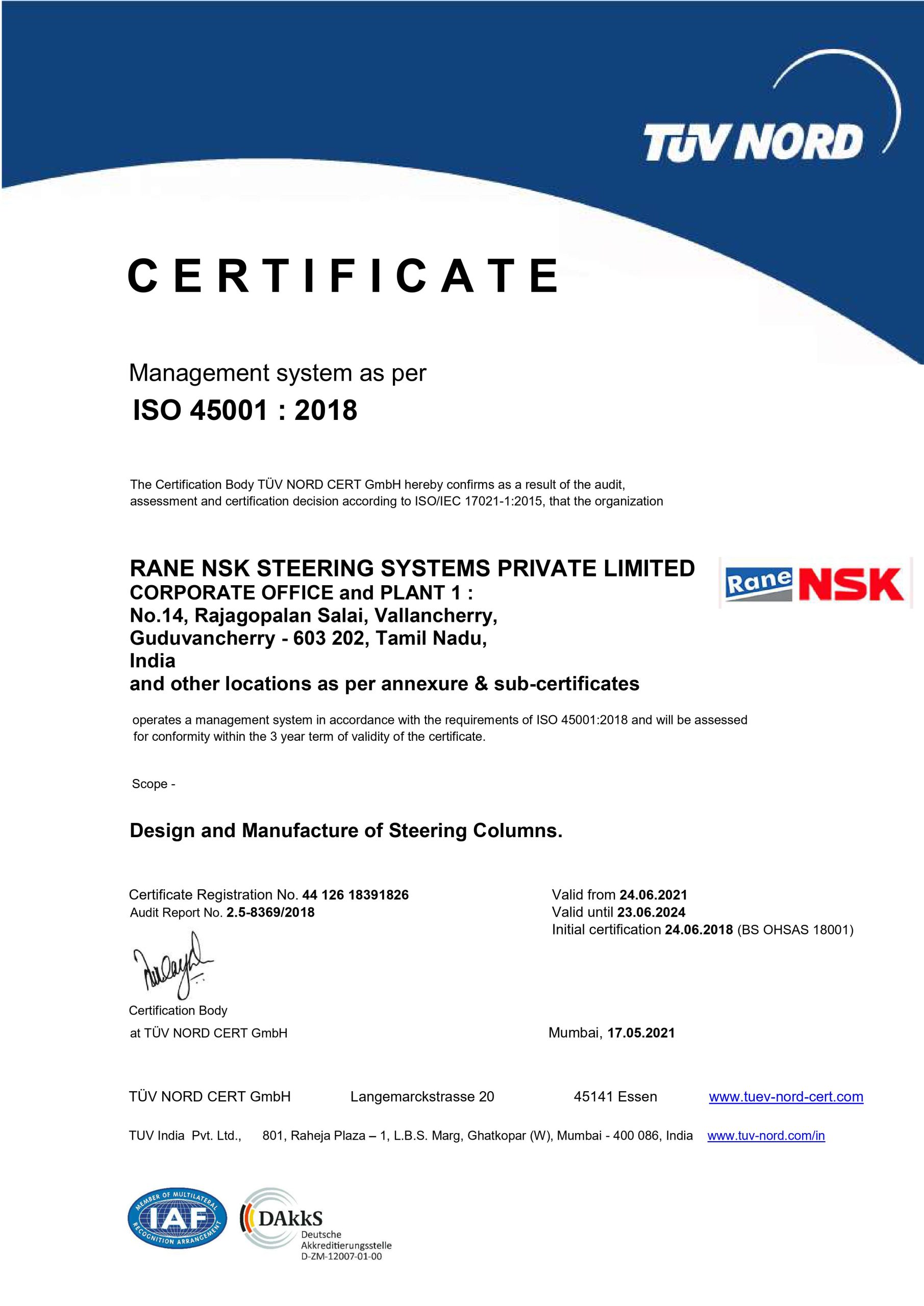 P1_ISO-45001 Certificate_2021 - OHSAS-1