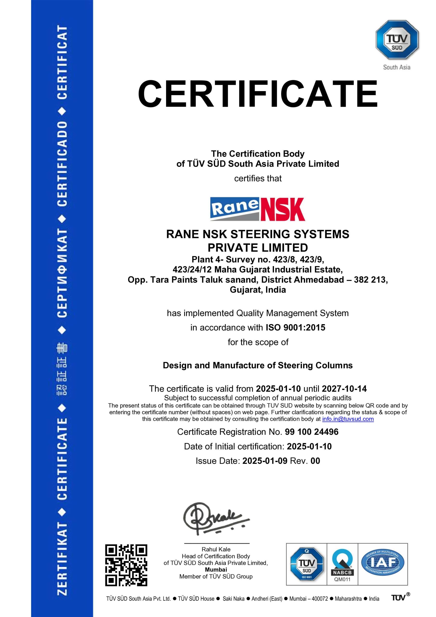 P4_Gujarat RSSL ISO 9001 Certificate